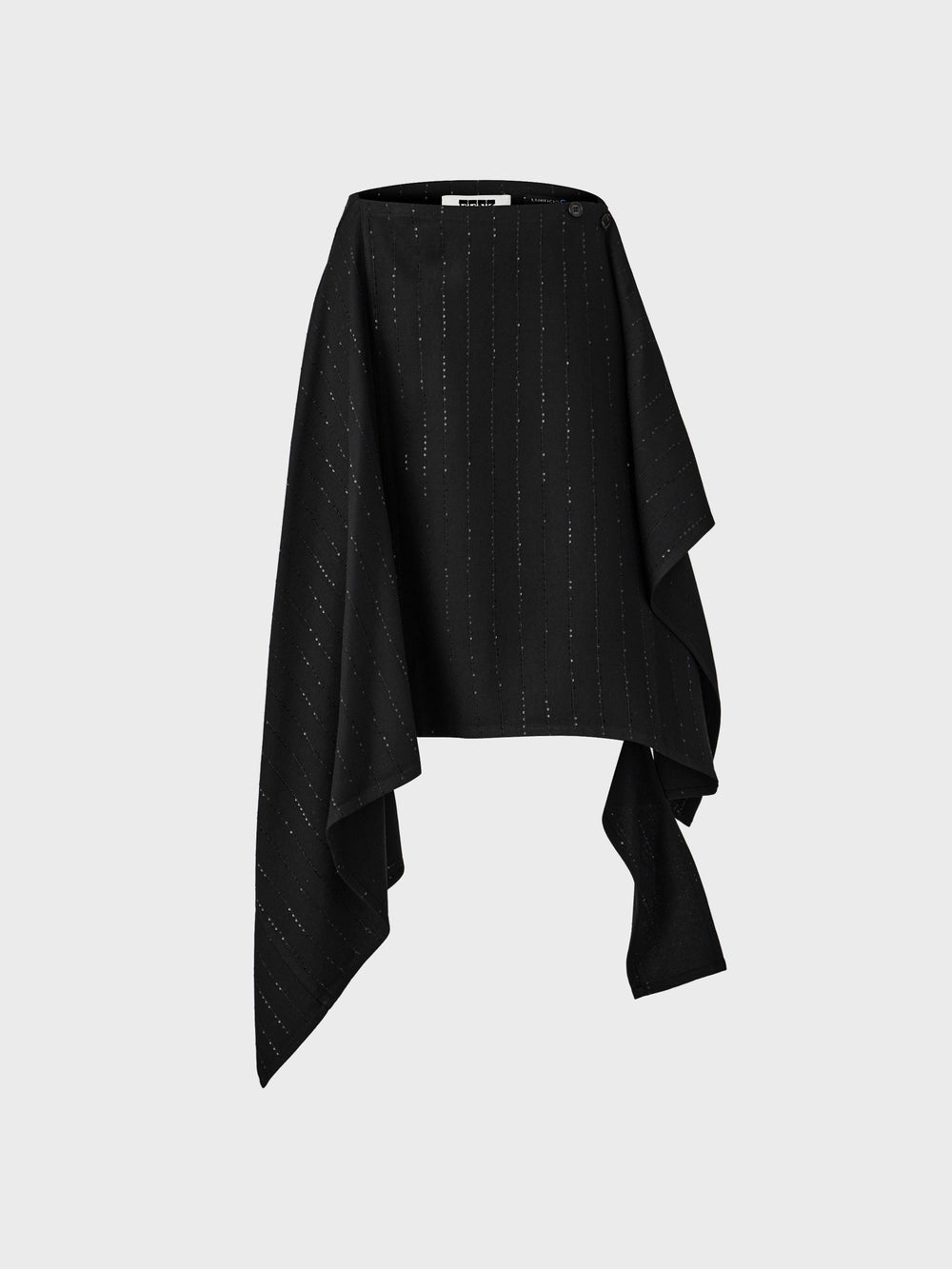 EENK Asymmetrical Midi Skirt - Black
