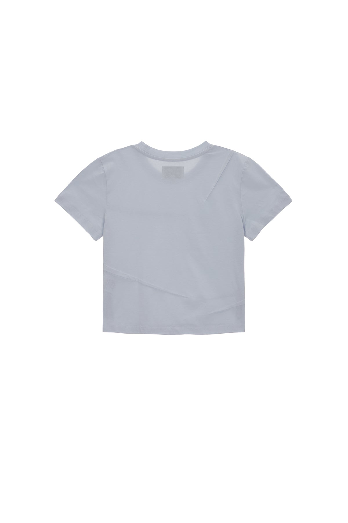 [matinkim] SLIT PINTUCK POINT CROP TOP IN BLUE