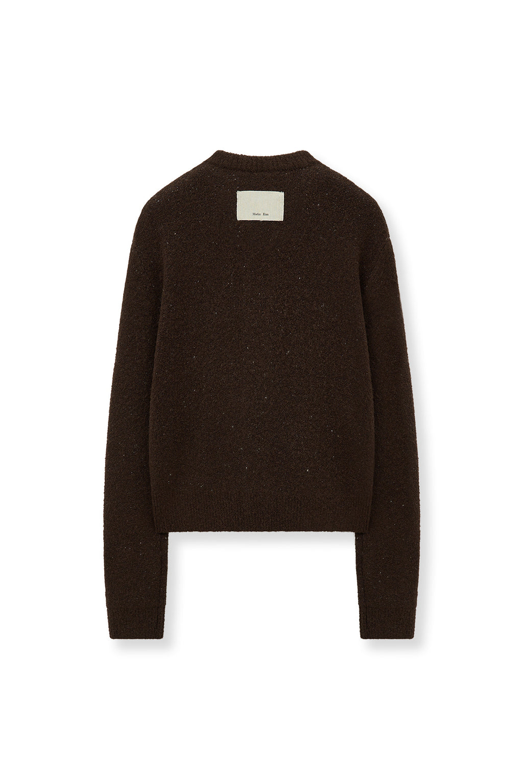 [matinkim] MATIN PONI CONI KNIT ZIP UP IN BROWN