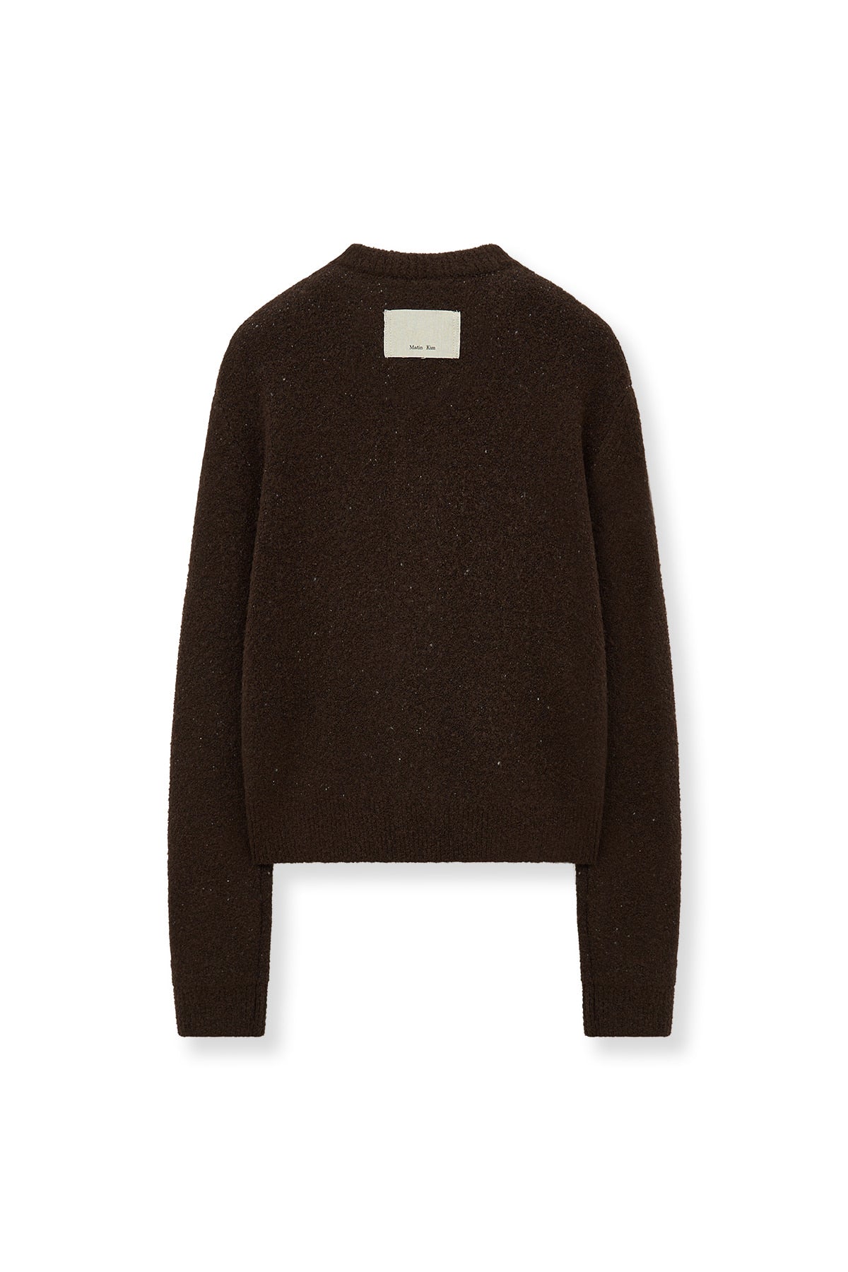 [matinkim] MATIN PONI CONI KNIT ZIP UP IN BROWN