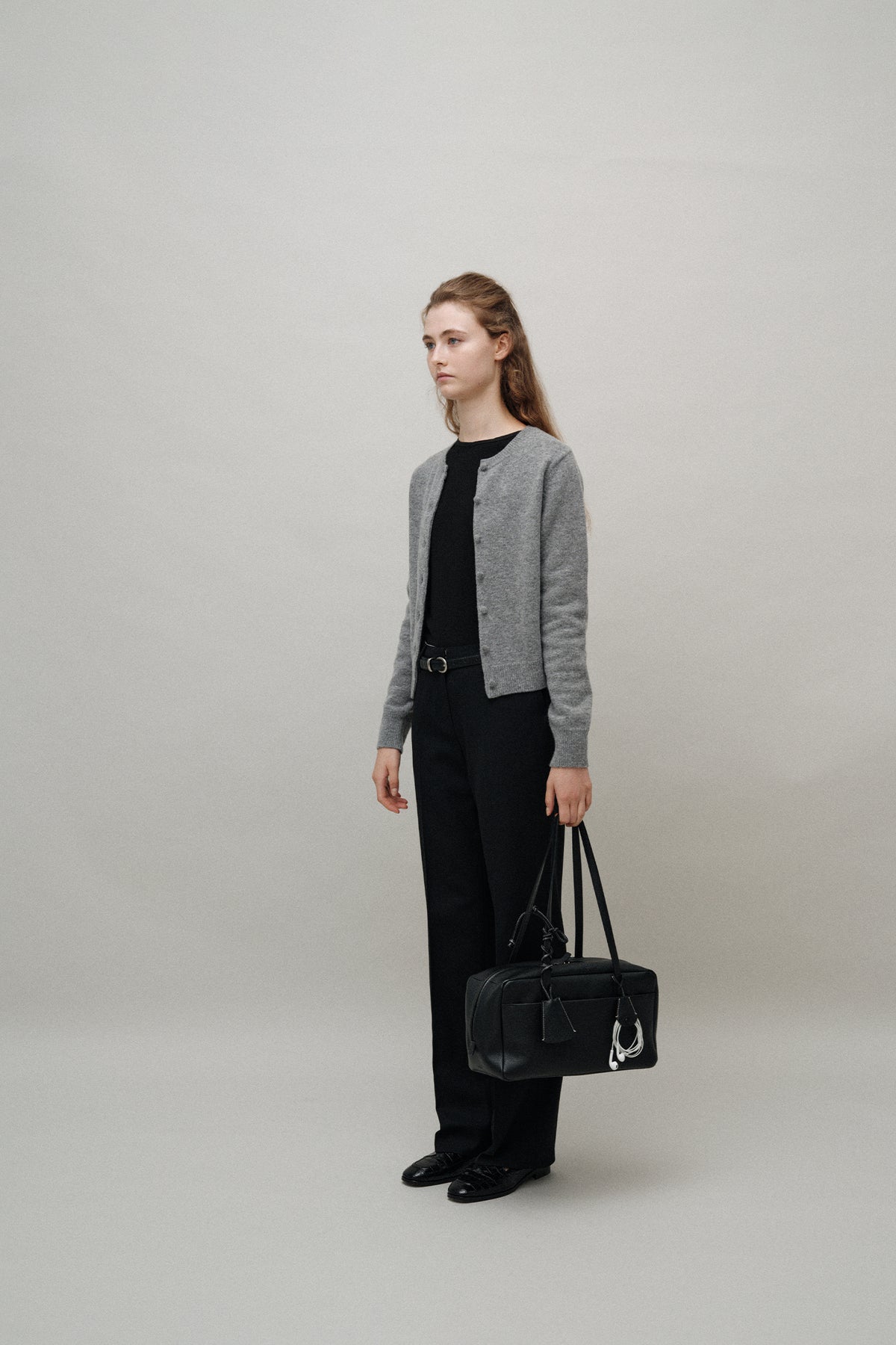 Nothing Written Diene round cardigan (Gray)