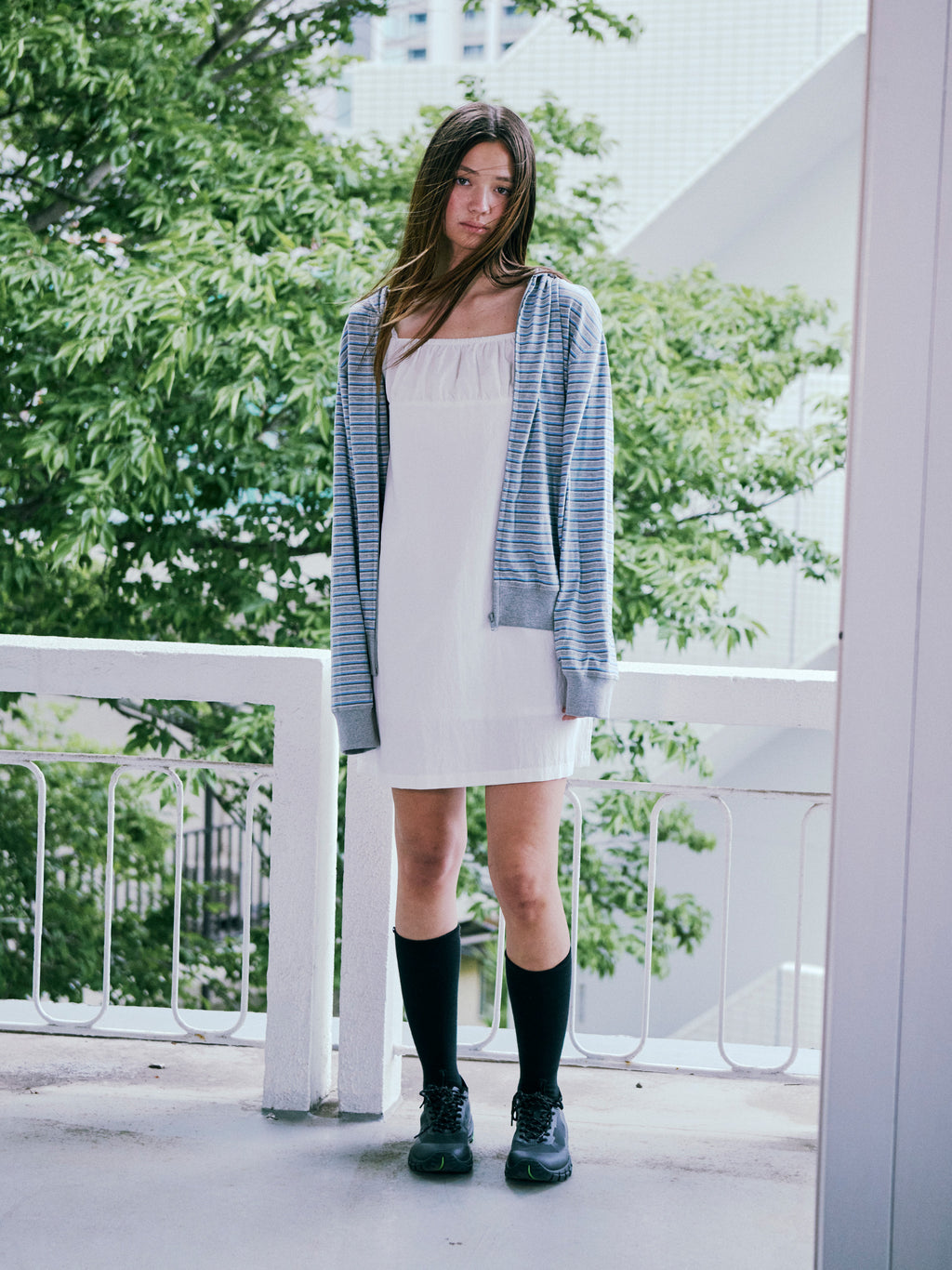 [Low Classic] Shirring String Dress_Off White