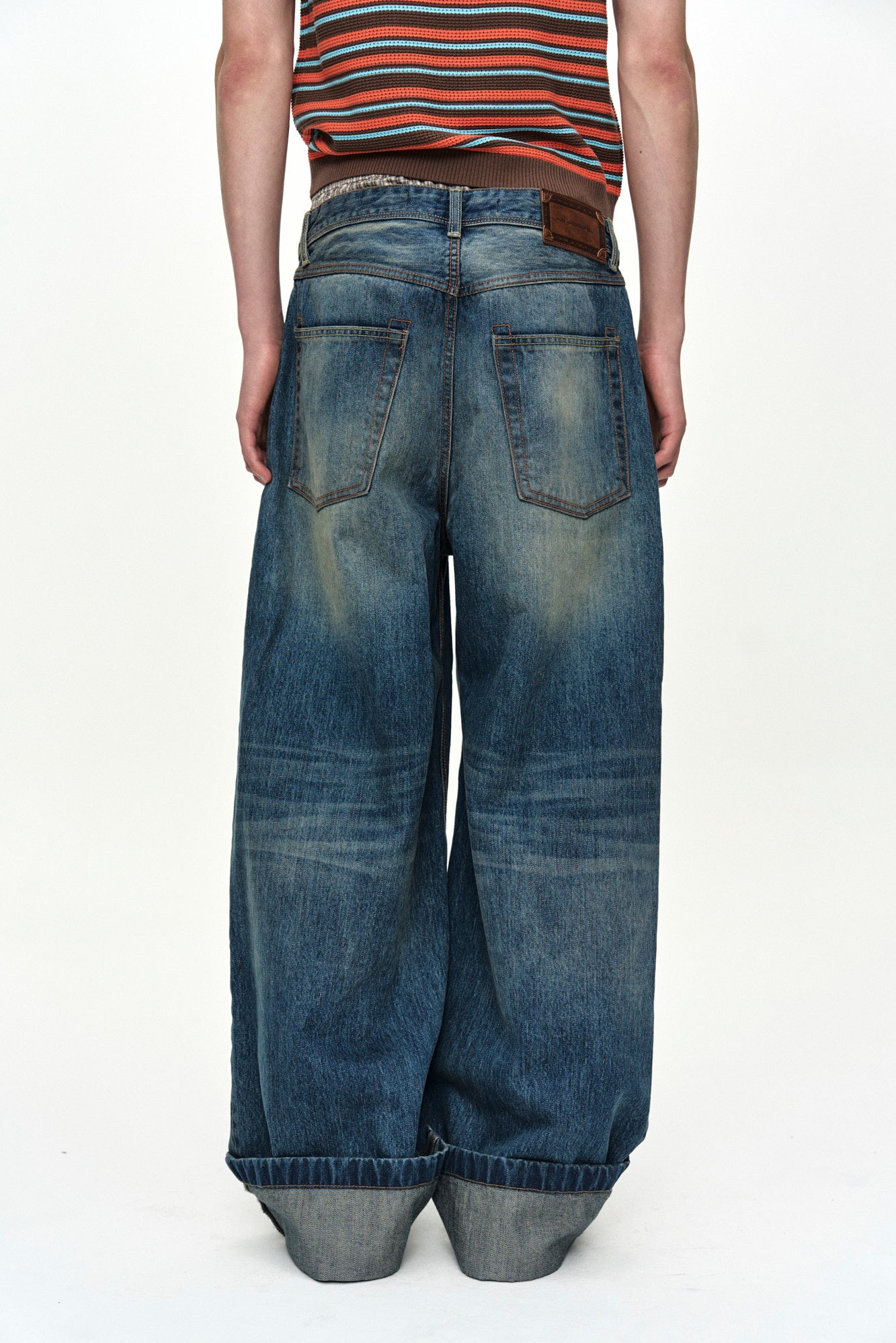 Andersson Bell Unisex Trunk Layered Wide-Leg Jeans