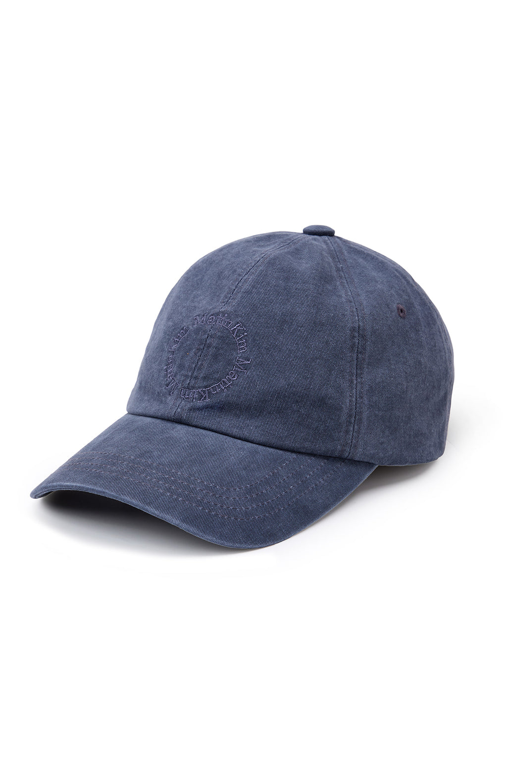 [matinkim] WASHED CIRCLE LOGO BALL CAP IN NAVY