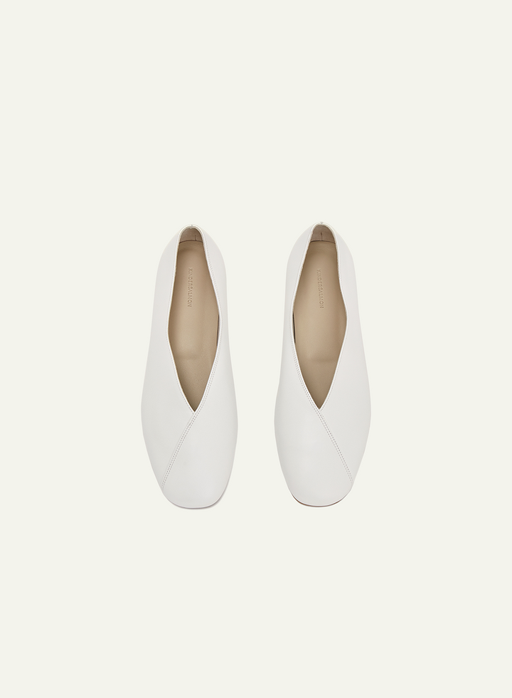 Kindersalmon Edel Stitch Leather Flat White