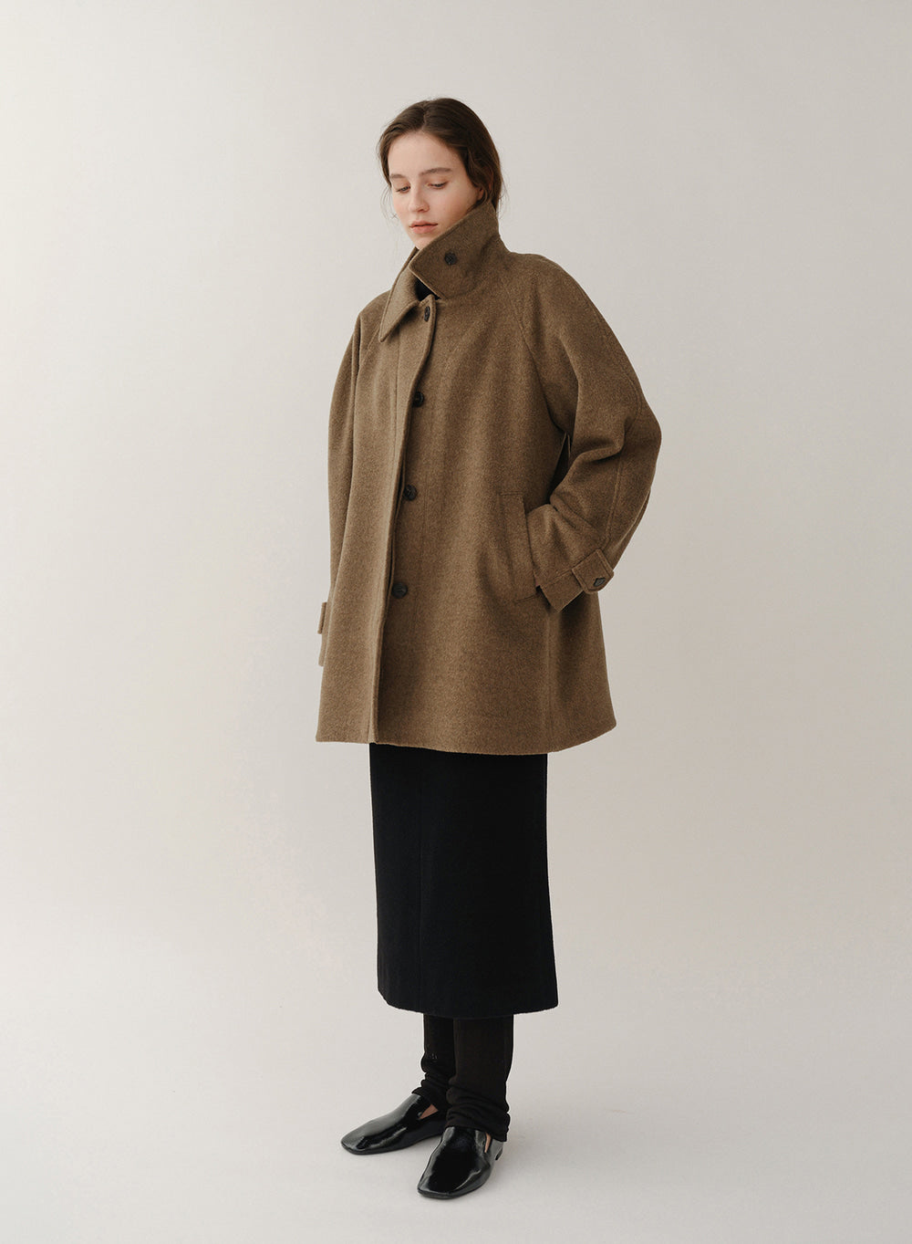 Kindersalmon Cassia Half Coat Amber