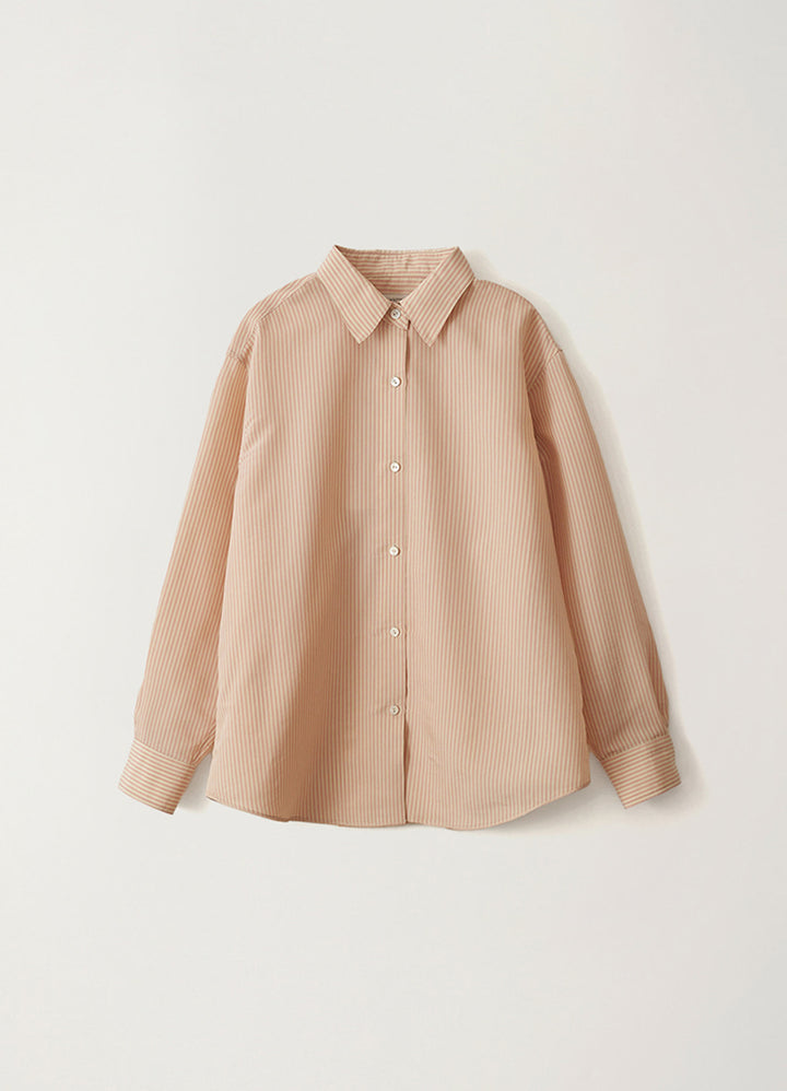Nothing Written Oli classic stripe shirt (Beige pink)