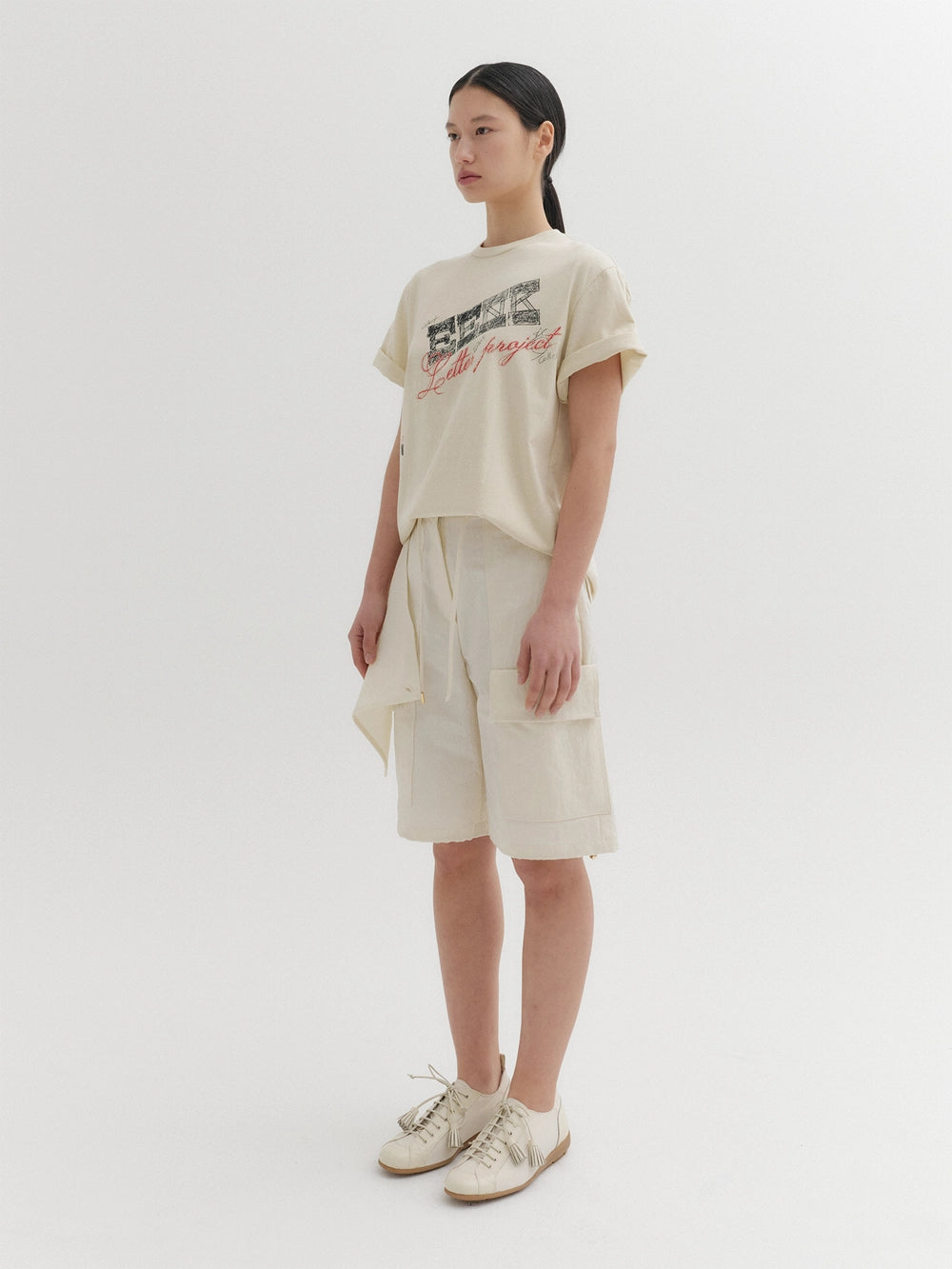 EENK Layered Shorts - Ivory