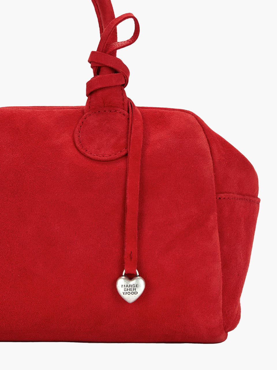 Margesherwood Heart Charm red suede