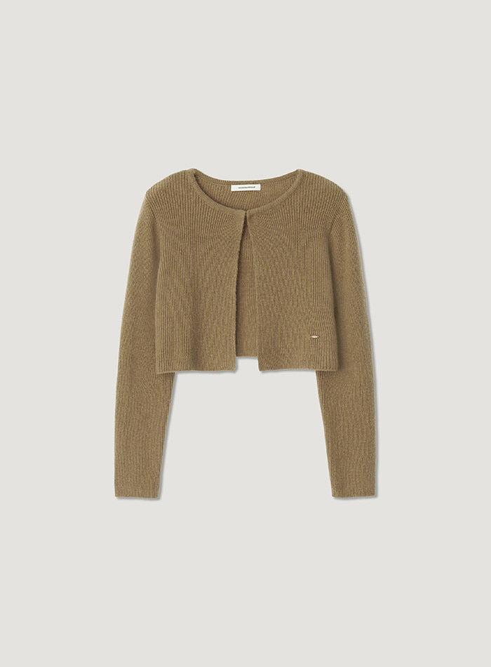 Mango Maniplease Oll Raccoon Cardigan Camel