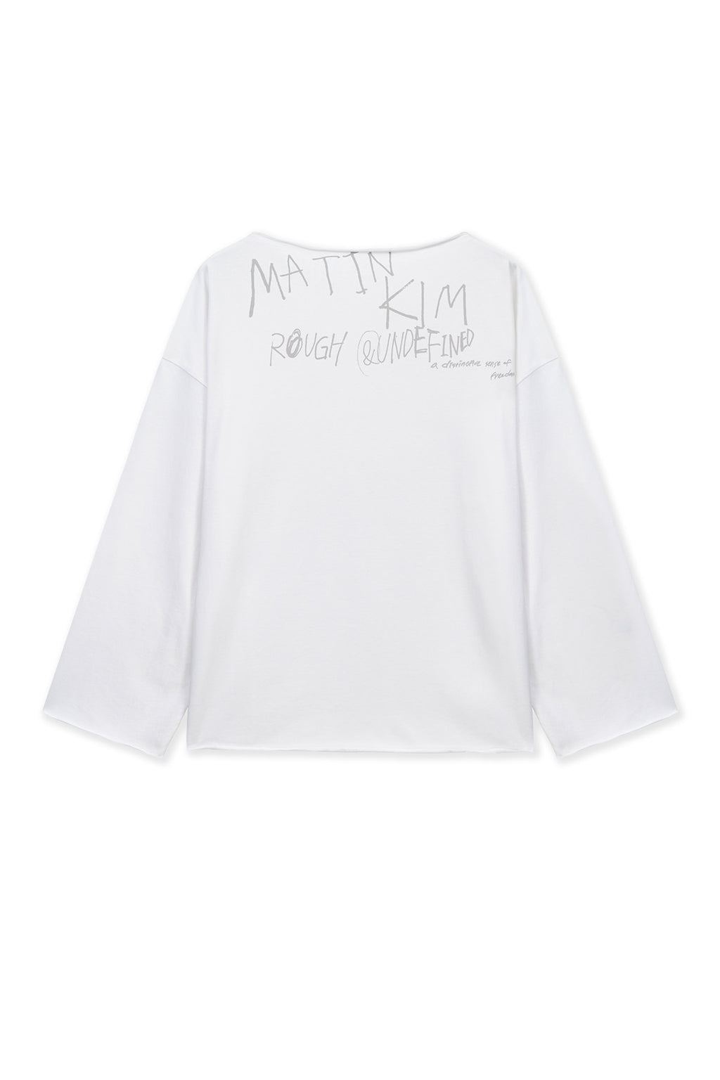 Matinkim Raw Hem Finished Boat Neck Top IN White