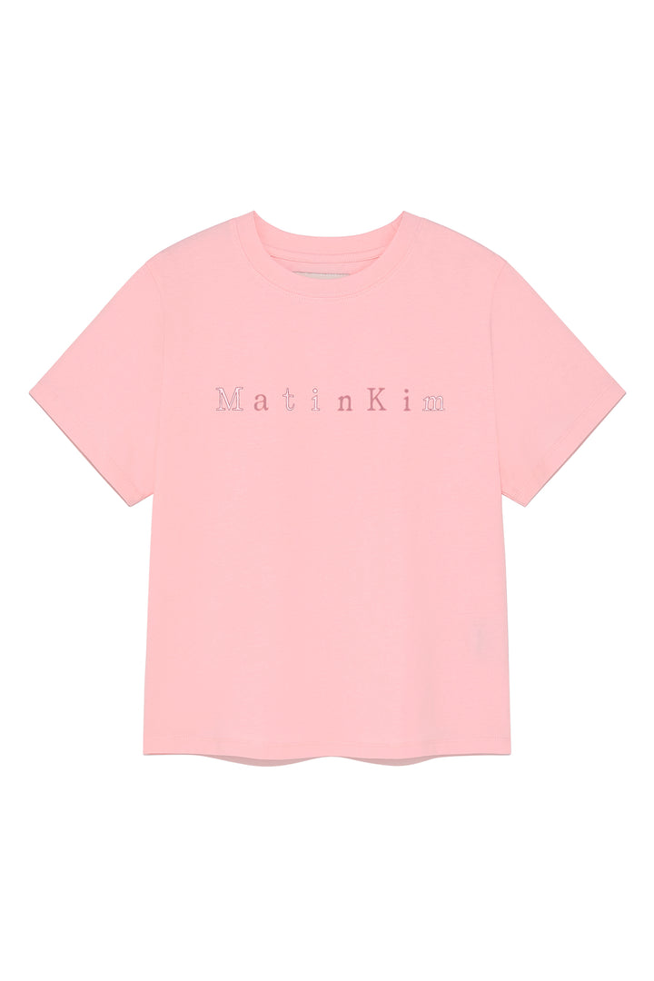 Matinkim Sticker Graphic Logo Top In Pink