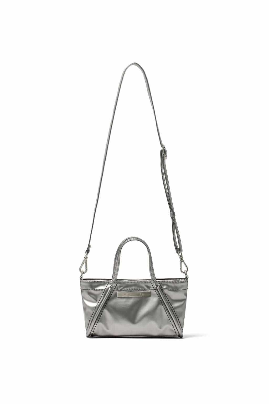 [matinkim] MINI COATING TOTE BAG IN DARK SILVER
