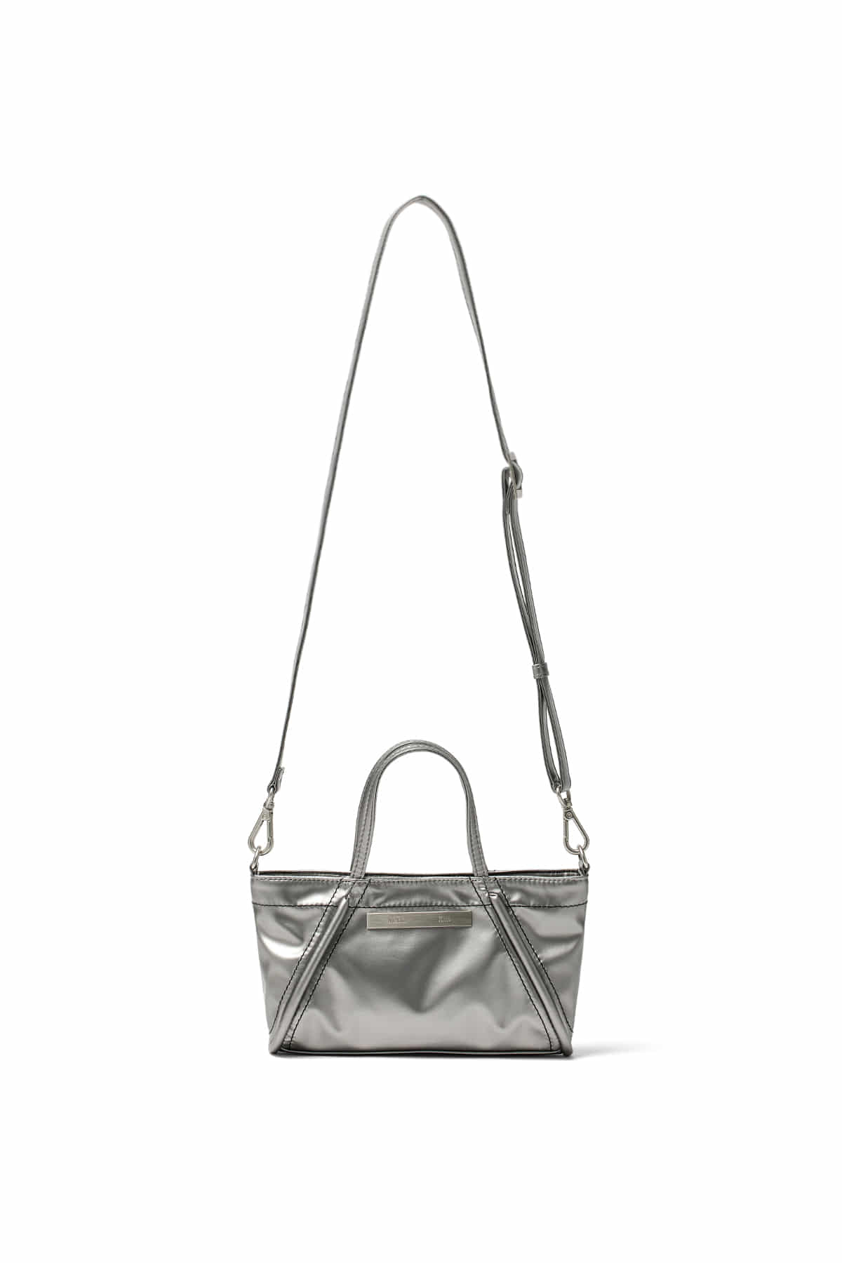 [matinkim] MINI COATING TOTE BAG IN DARK SILVER