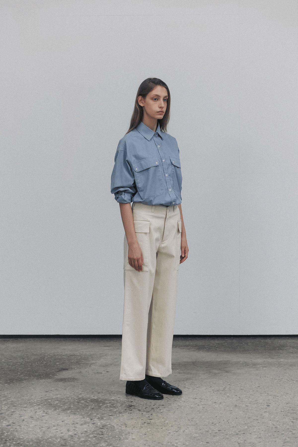 Nothing Written Washed cargo pants (Cream)