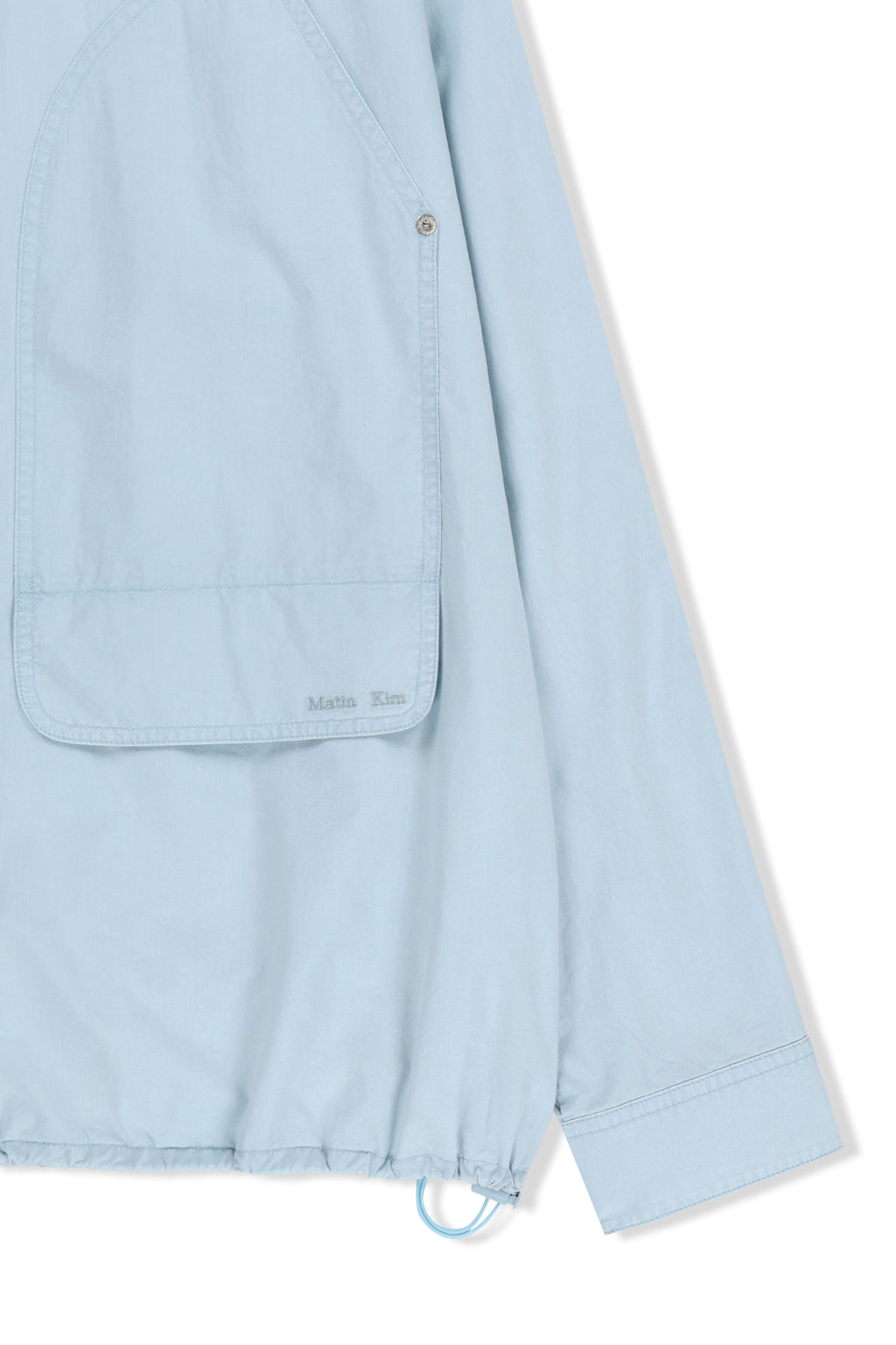 [matinkim] Washed Cotton Drawstring Shirt IN Sky