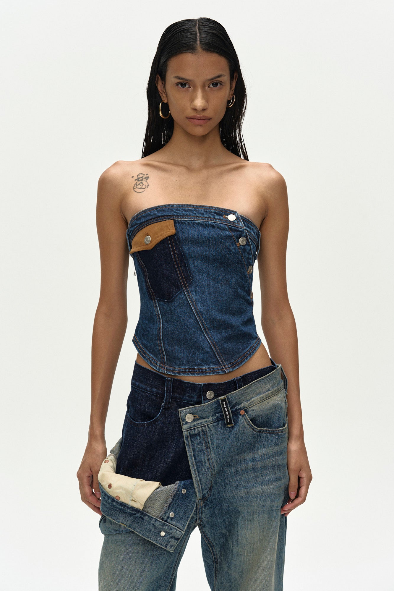 Andersson Bell Denim Twist Bustier