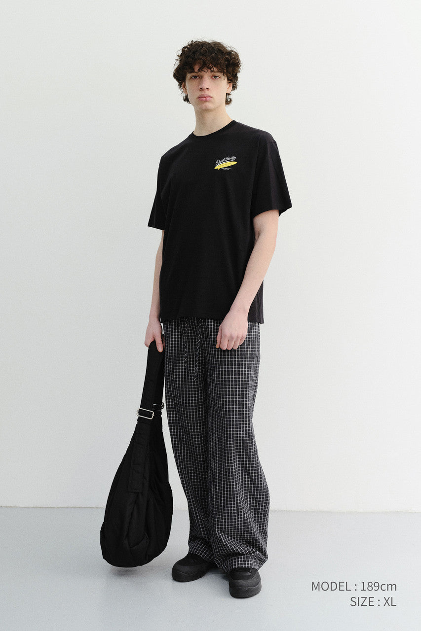 Dunst Unisex Checked Pajama Slacks Black Check