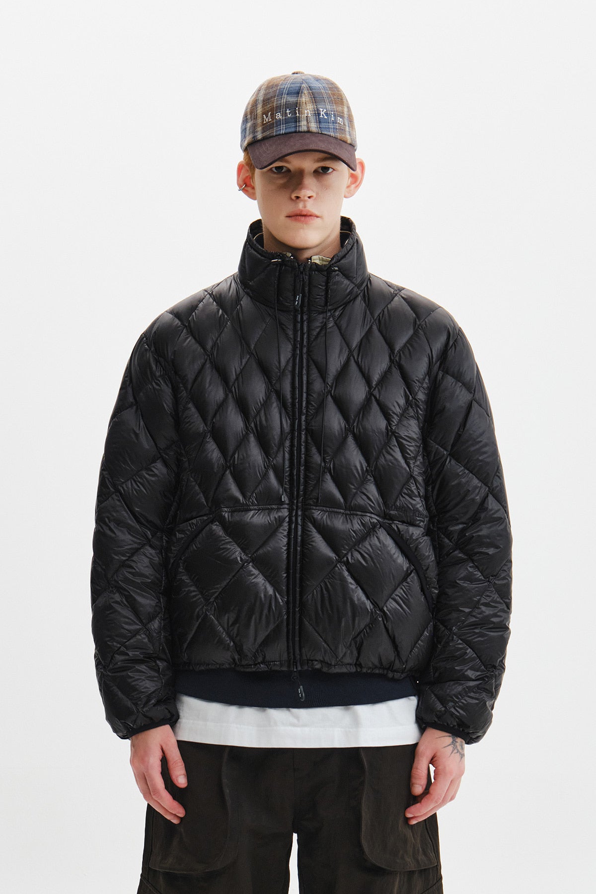 Matinkim Mix Quilted Light Down Jumper IN Black