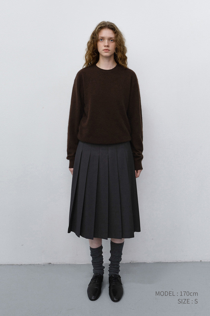 Dunst Unisex Essential Crewneck Sweater Brown