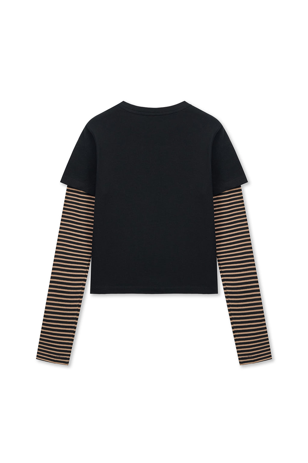 Matinkim Graffiti Logo Stripe Layered Top IN Black