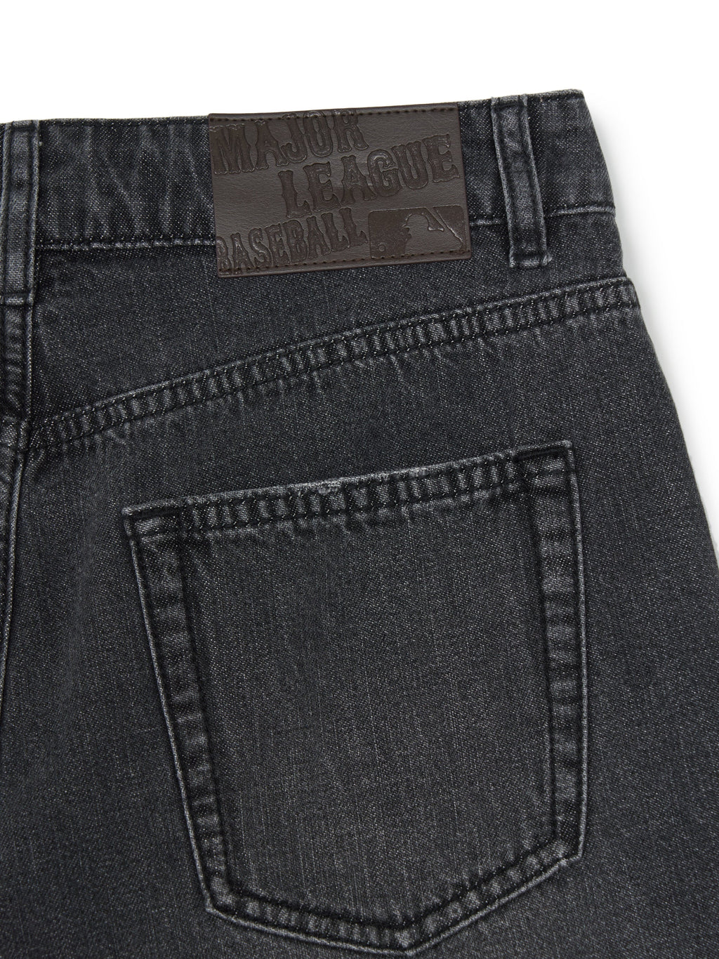 MLB Korea Women's Basic Small Logo Cargo Denim Wrap Skirt