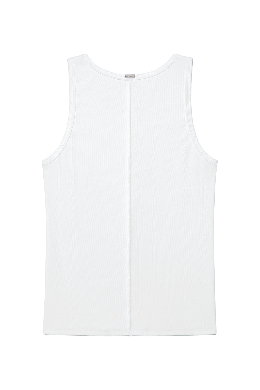 [matinkim] SMALL LOGO PINTUCK SLEEVELESS TOP FOR MEN IN WHITE