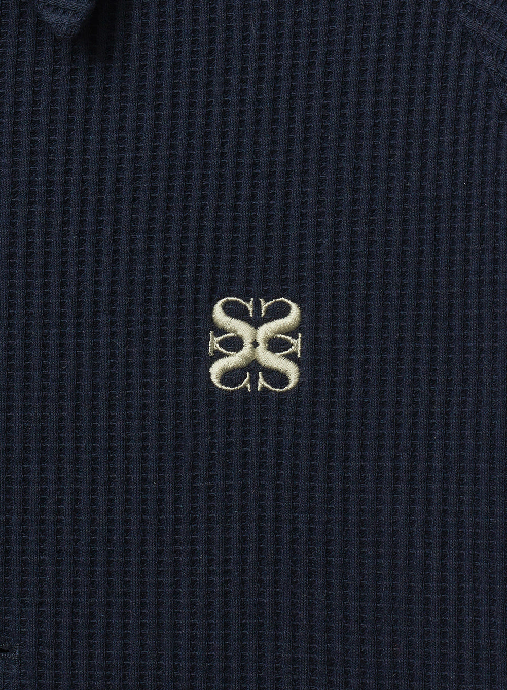 [satur] (W) Lawton Waffle Collar Track Zip-up Jacket - Navy