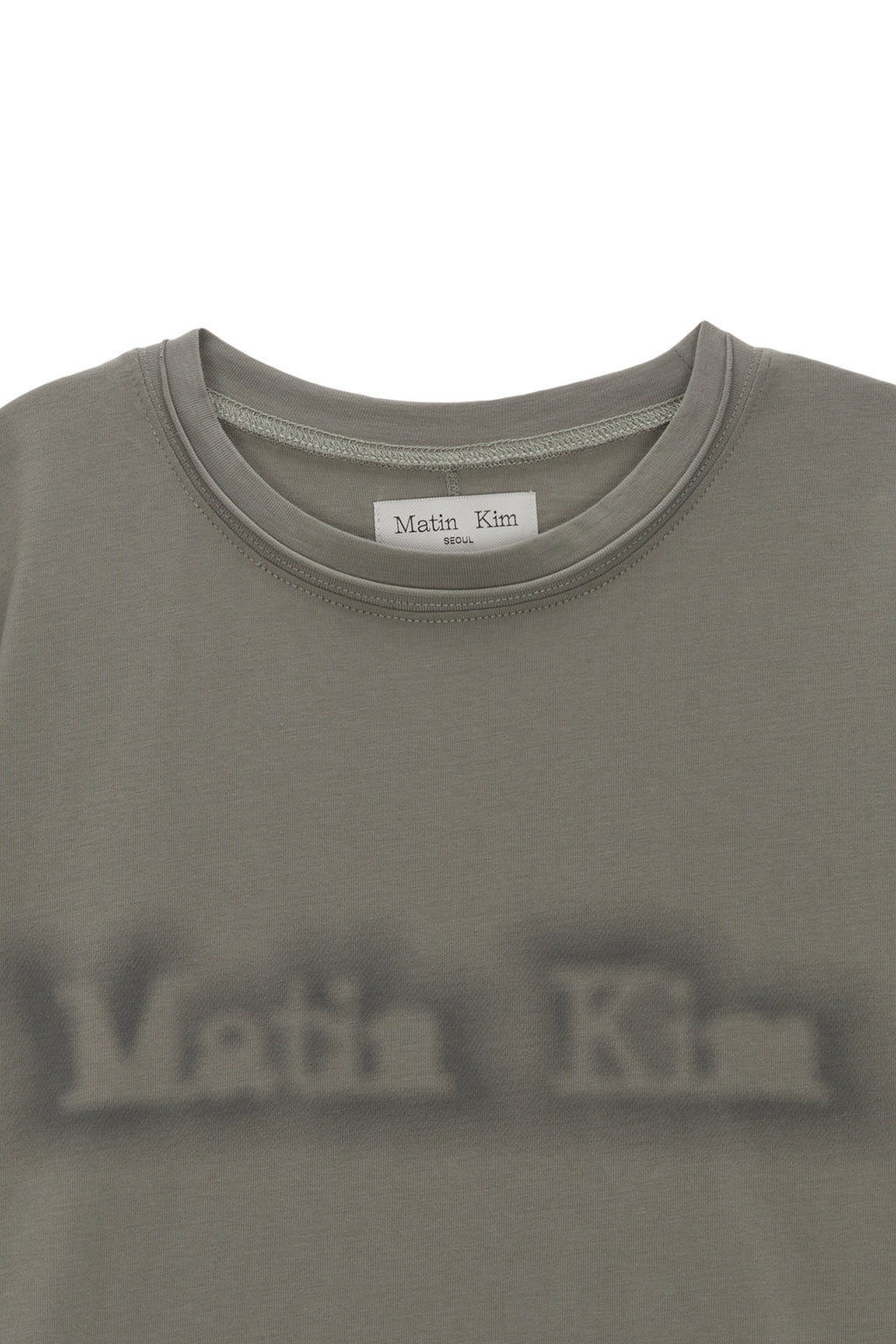 [matinkim] MATIN SHADE LOGO TOP IN KHAKI