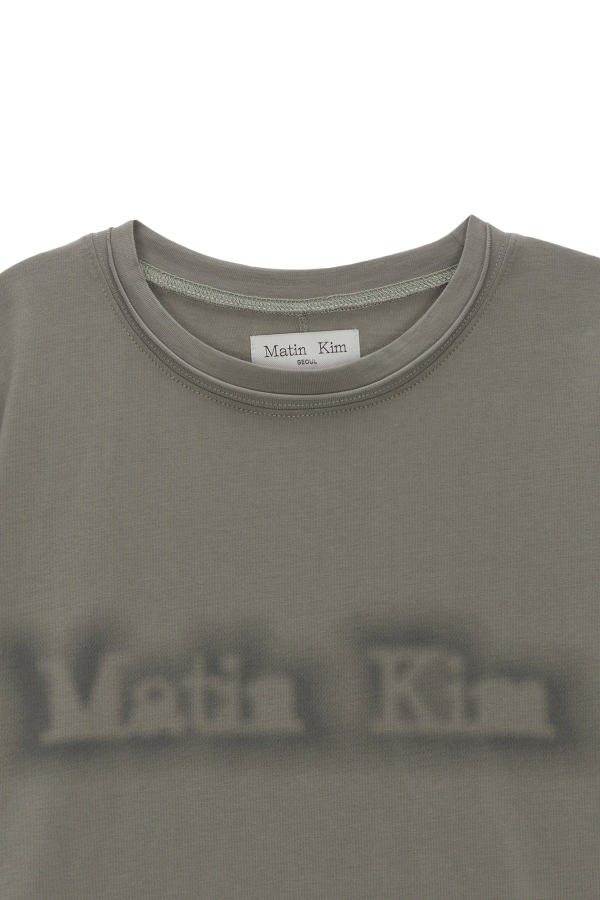 [matinkim] MATIN SHADE LOGO TOP IN KHAKI
