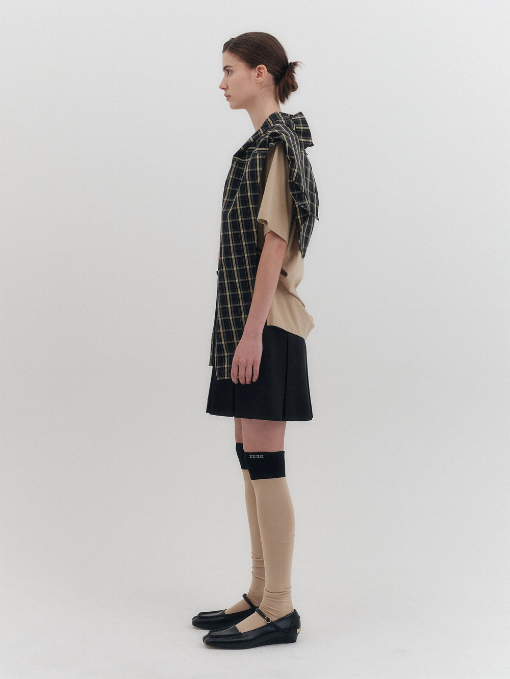 EENK Pleated Mini Skirt - Black
