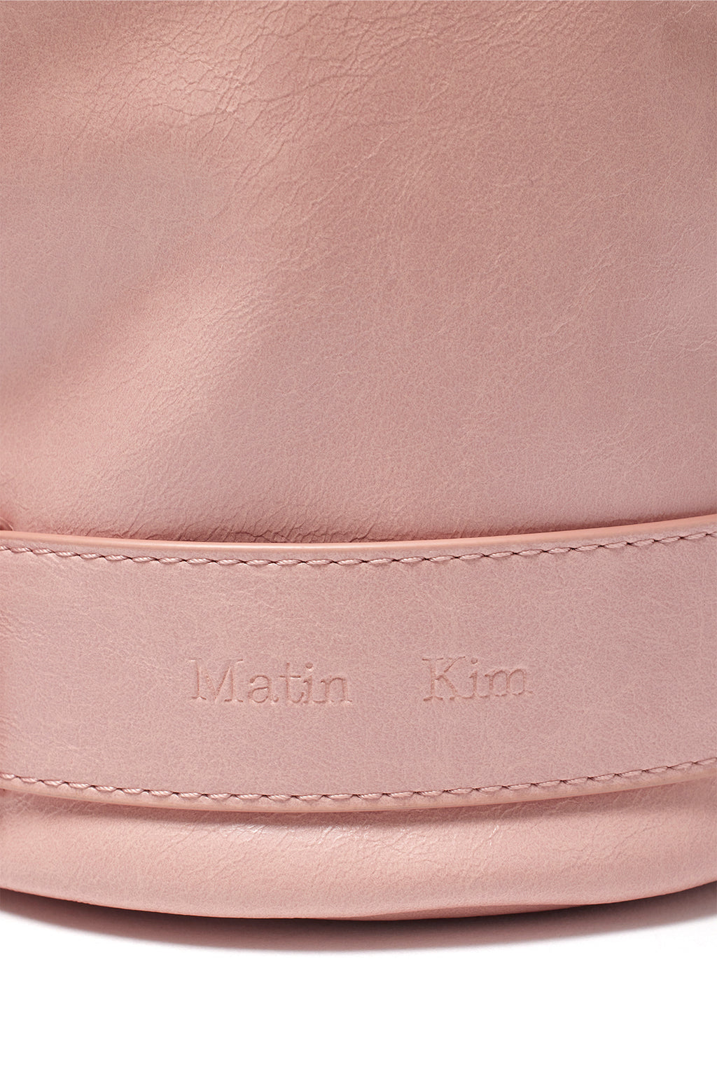 [matinkim] BELTED MINI BUCKET BAG IN PINK