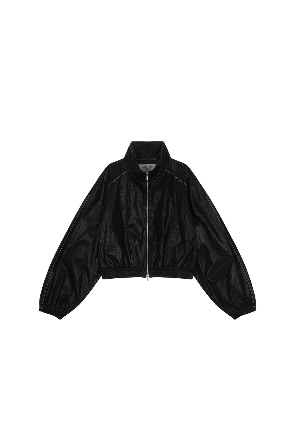 [matinkim] MATIN COATING CROP BLOUSON IN BLACK