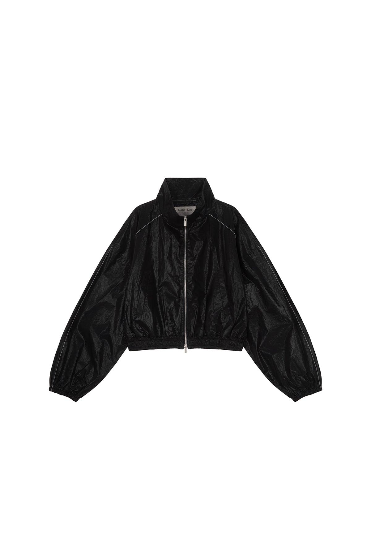 [matinkim] MATIN COATING CROP BLOUSON IN BLACK