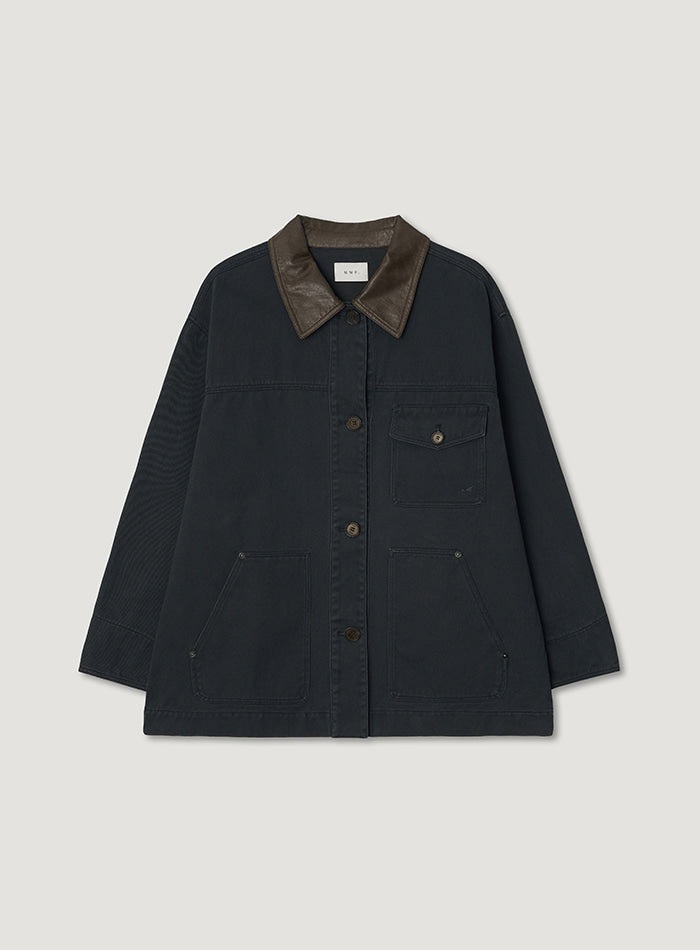 Mango Maniplease Bordo Work Jacket Charcoal
