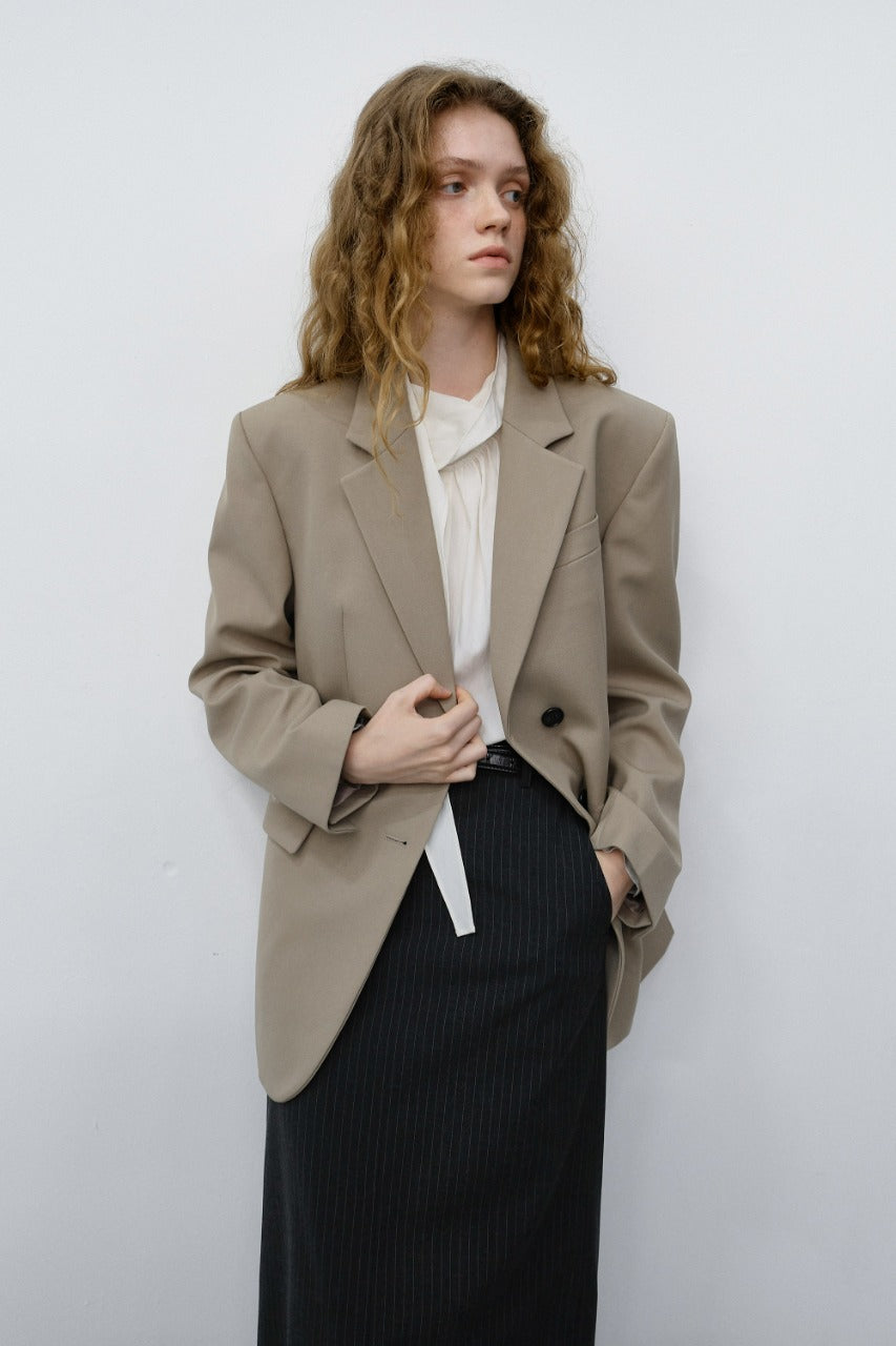 Dunst Essential 2 Button Wool Blazer Sand Beige