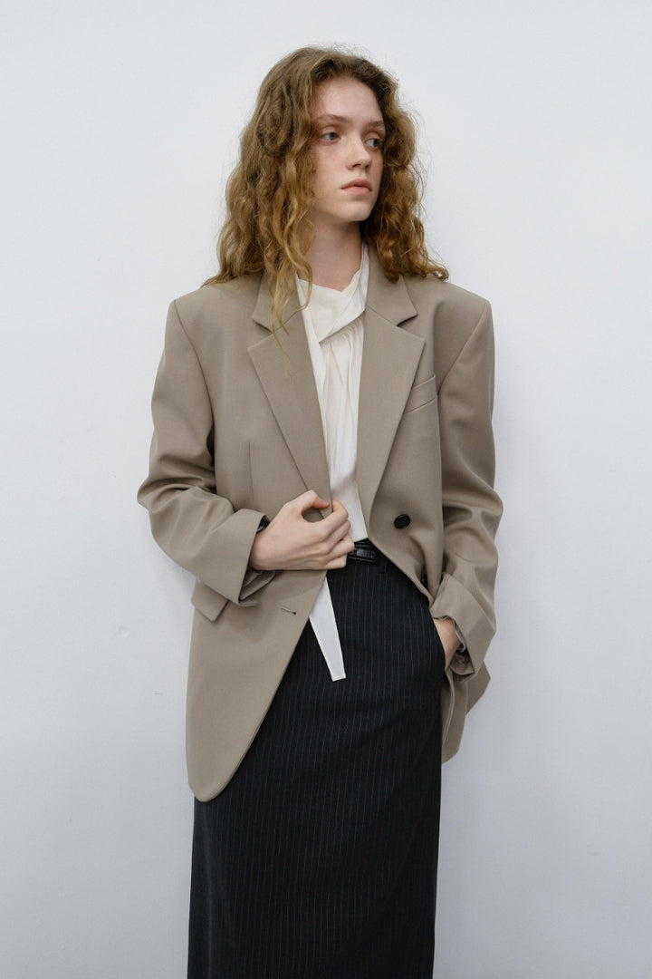 Dunst Essential 2 Button Wool Blazer Sand Beige