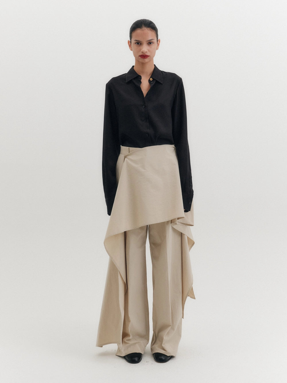 EENK Layered Wrap Pants - Beige