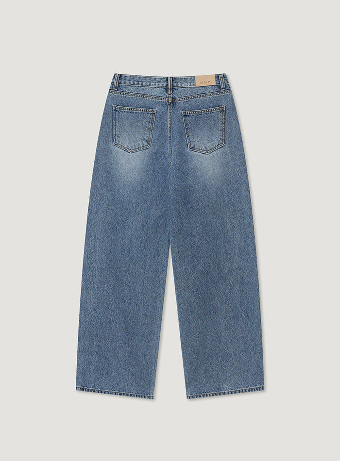 Mango Maniplease Delly Jeans Washed Blue