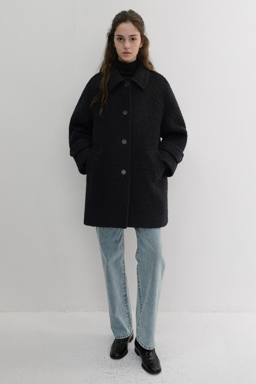 Dunst Alpaca Half Mac Coat Navy