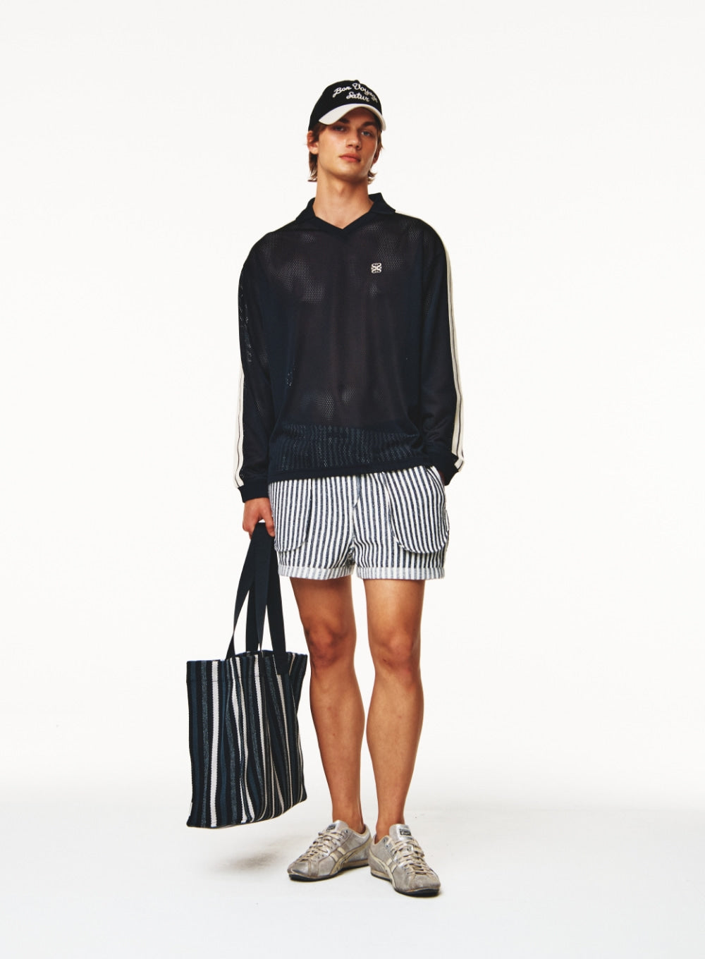 [satur] Bon Voyage Over Size Beach Bag - Black