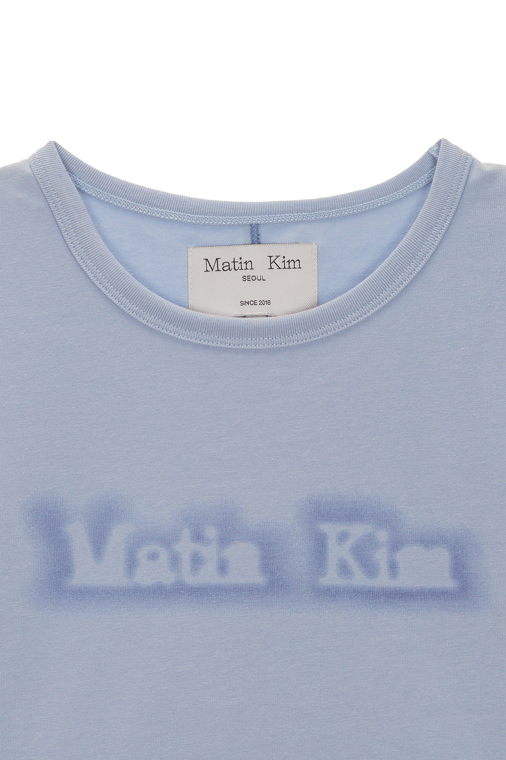 [matinkim] MATIN SHADE LOGO CROP TOP IN SKY