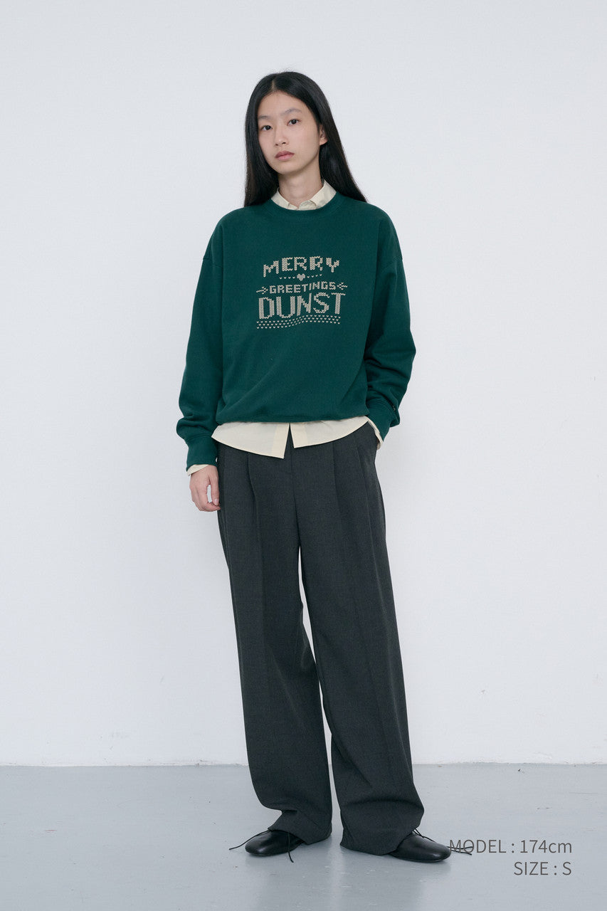 Dunst Unisex Pixel Sweatshirt Deep Green