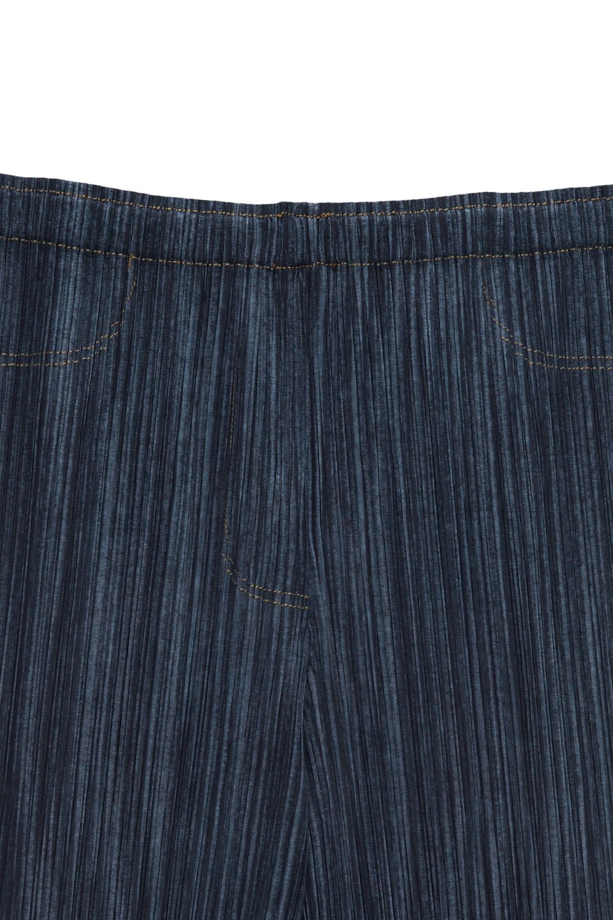 Matinkim Pleats Stitch Layered Pants IN Navy