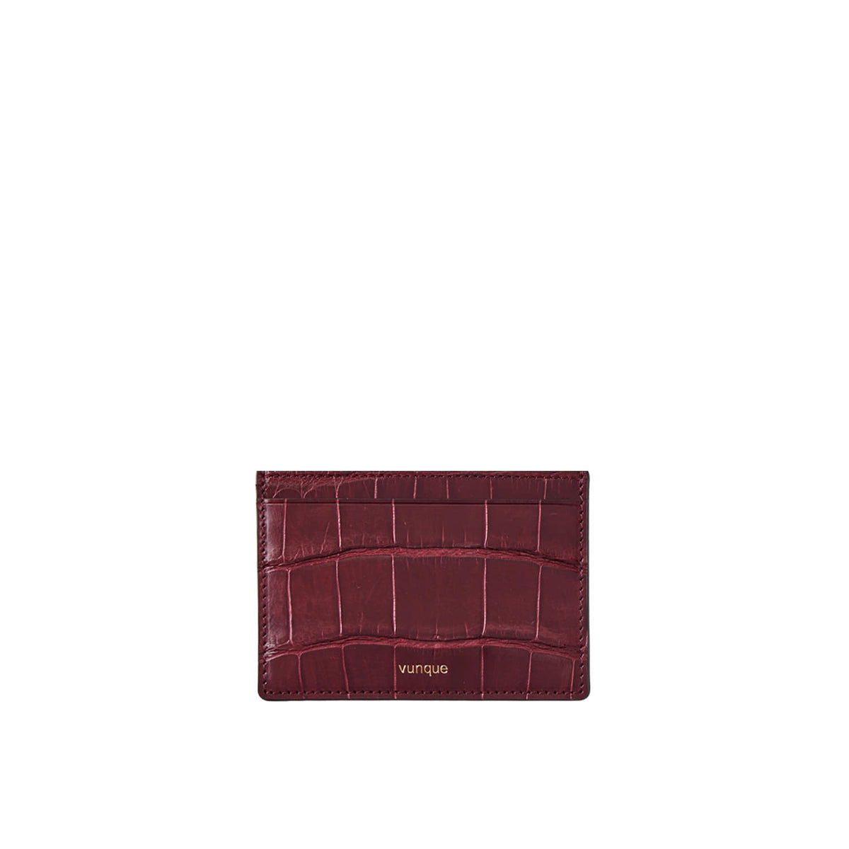 Vunque Ecllat Perfec Slim Card Holder Burgundy