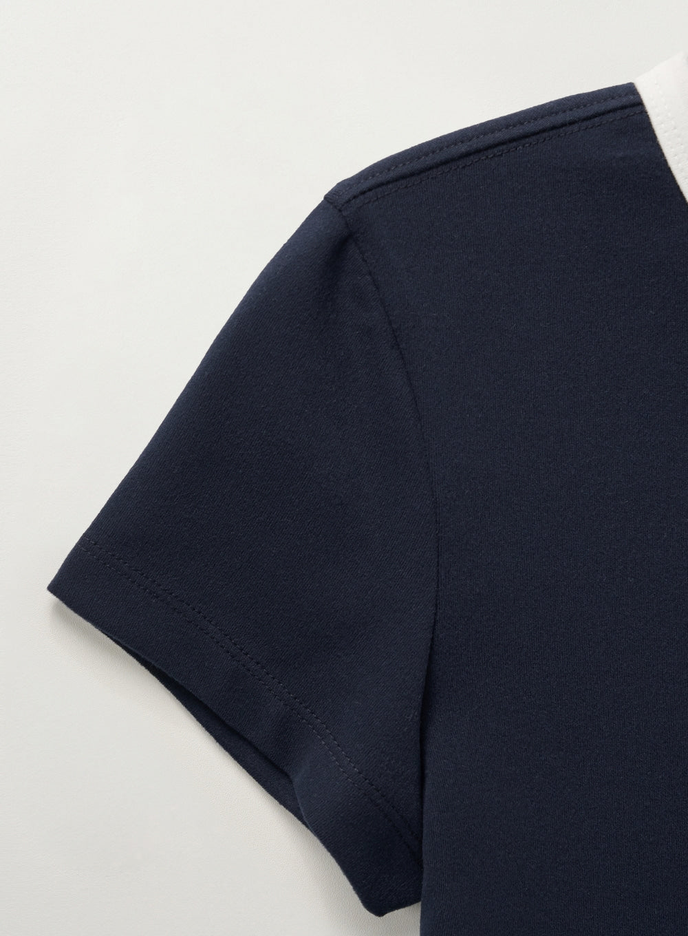 [satur] (W) Apero Crop Ringer T-Shirt - Navy