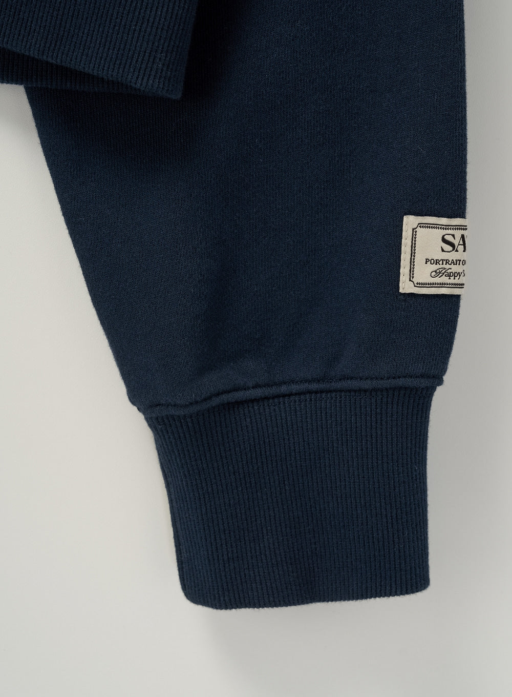 [satur] (W) Dublin Crop Hood T-shirt - Navy