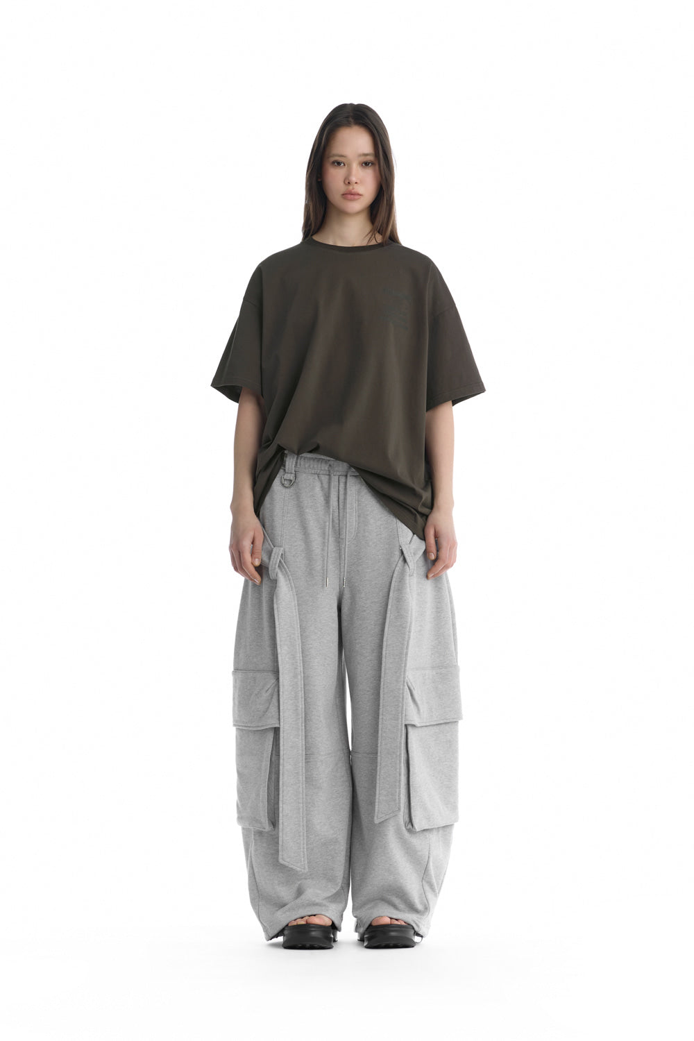 Treemingbird Oversized Graphic T-Shirts Brown
