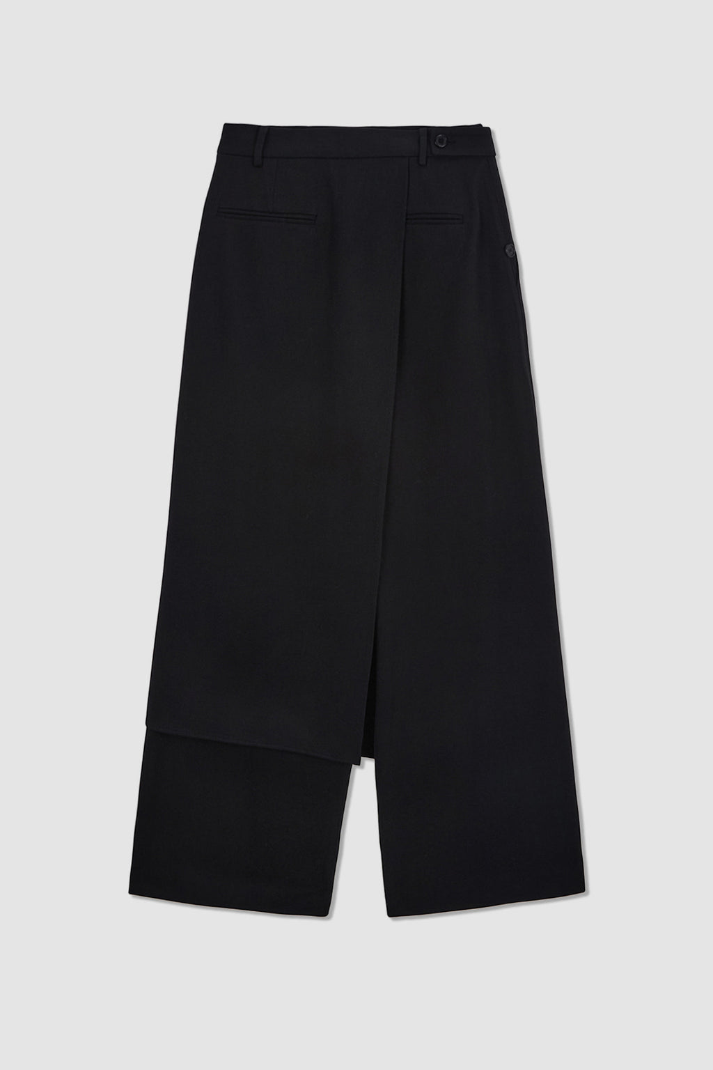 Matinkim Skirt Wrap Layered Pants IN Black