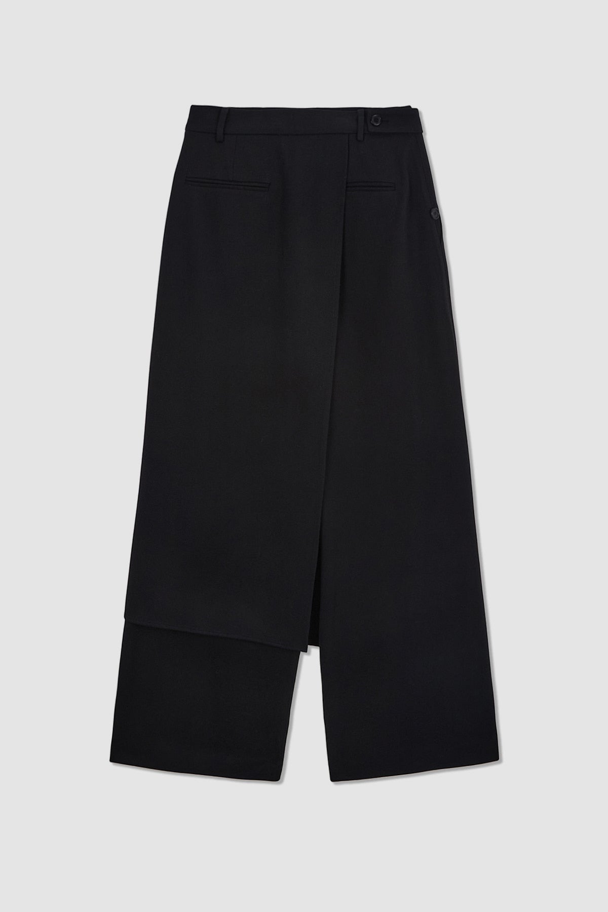 Matinkim Skirt Wrap Layered Pants IN Black